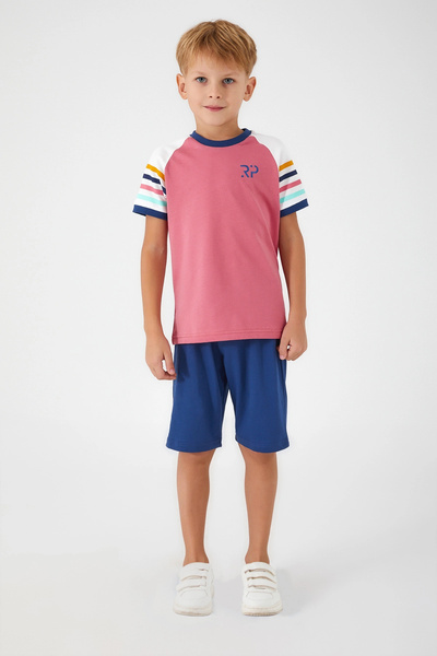 Rolypoly Boys' Bermuda Suit - Red Pink