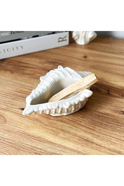 Nacario Nrcrioshop Sea Shell Palo Santo Ceramic Incense Burner |   Pearl Colo...