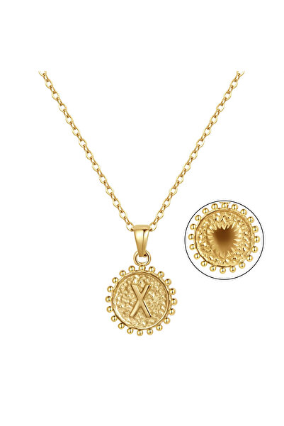 QUEENTY Initial Necklace, Personalized, Stainless Steel, Joo&Rind