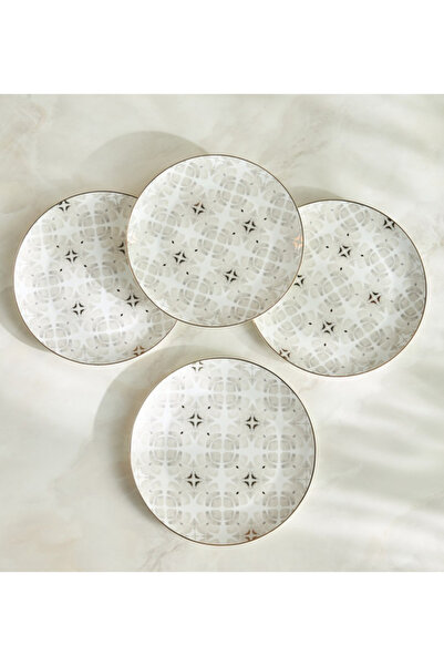 Generic Nur 4-Piece Porcelain Serving Plate Set - 25 cm