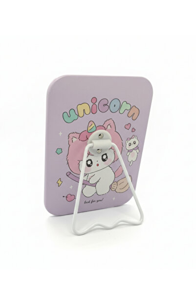 Runades Unicorn Kız Figürlü 16x12 cm Standlı Dekoratif Taşınabilir Masa Makya...