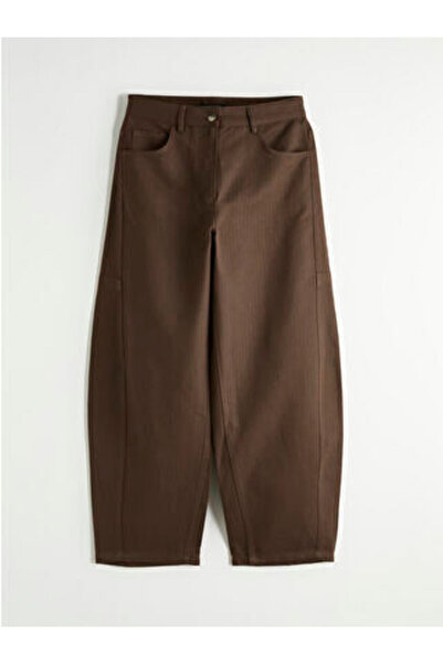 LC Waikiki بنطلون نسائي من M1 season باللون البني بقصة عادية