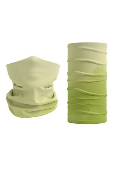 OEM Multifunctional bandana, yellow/green, elastic, unisex, 100% polyester