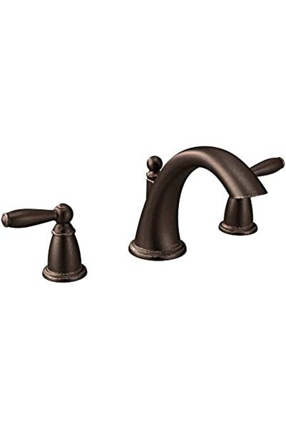 Nacario طقم حوض استحمام روماني من MOEN T4943BN بمقبضين بدون صمام، مصنوع من ال...