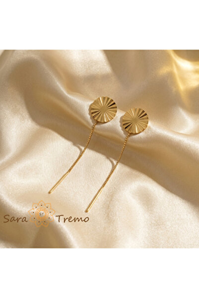 SaraTremo Calm Sun Earrings – 18K Gold Plated Wire Earrings from Brazil