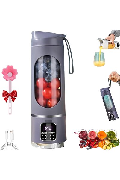 Brivoo® Portable cordless blender, 12 blades, smoothie and shake, USB-C, 450 ml