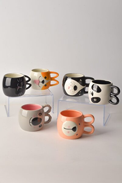 Tohana 3D HAYVAN KULAK KULPLU KUPA 460 ML