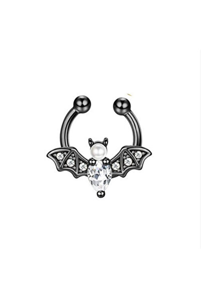 TakıLabirenti Sıkıştırmalı Septum Halkası-Fake Burun Halkası-Septum Takısı Ya...