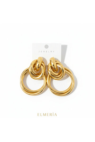 ELMERIAJEWELRY Geçmeli Büyük Halka Küpe