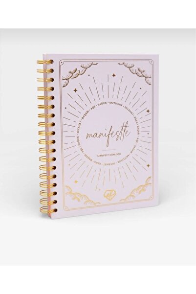 E Züccaciye MANİFESTLE Manifest Günlüğü Ajanda Beyaz-Hedefe için Motive