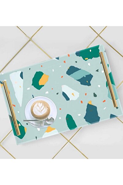 LOWHA صينية تقديم أكريليك مزخرفة