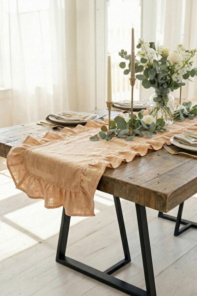 cotton maison مفرش طاولة بنمط ريفي مزخرف 40×150 سم