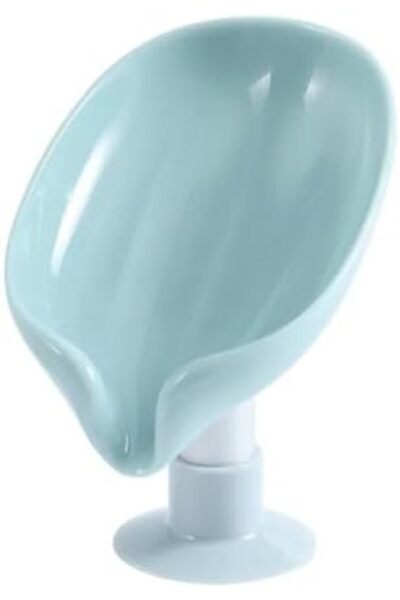 Nacario NrcrioShop حامل صابون بتصميم ورقي مع مصاصة شفط. حامل صابون قابل للتصر...