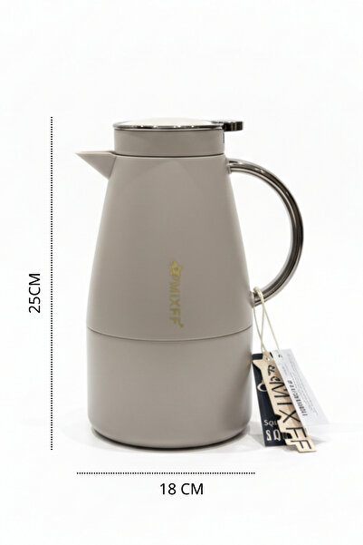 SQUALO ترمس شاي وقهوة فاخر MIXFF – بيج – داخلي ستانلس ستيل – سعة 1.5 لتر