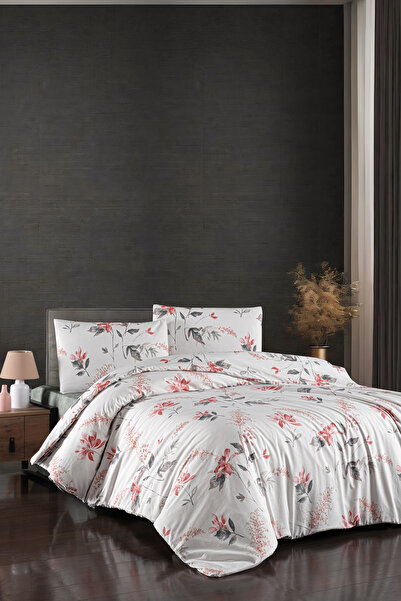 First Choice Karen %100 Pamuk Çift Kişilik Nevresim Takımı - Lastikli Çarşaf