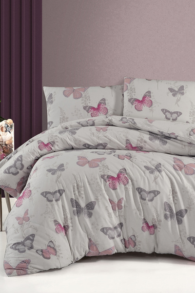 First Choice طقم غطاء لحاف مزدوج من القطن بنسبة 100% من إليري