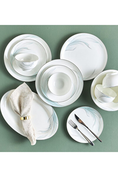 Generic Emilia 43-Piece New Bone China Dinner Set - Serves 12
