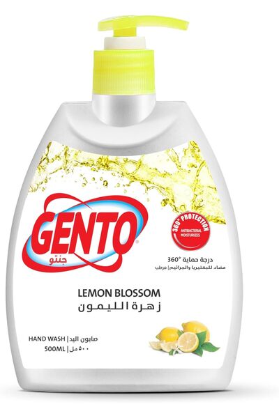 Gento Gento Lemon Scented Hand Wash, 500ml, Yellow