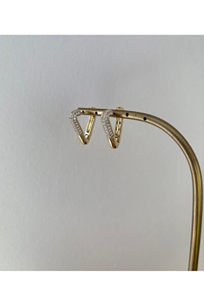 XUPING JEWELRY Special Series Triangle Model Zircon Stone Xp Gold Earrings