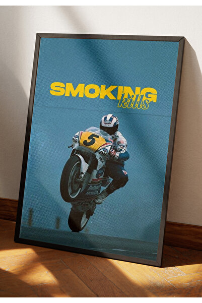 Turkish Riders Smoking Kills Retro Moto / Yüksek Kalite UV Baskı MDF Duvar Ta...