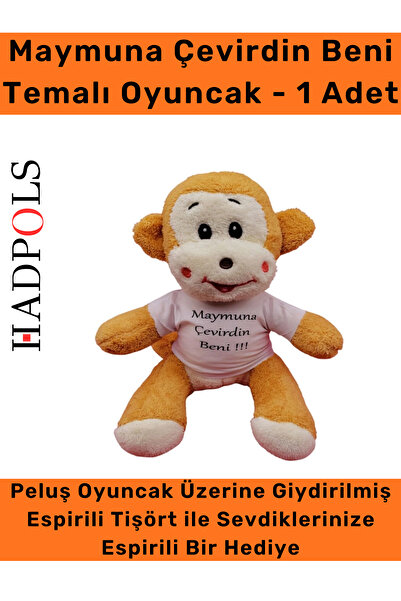 HadPols #PeluşAyıcık Oyuncak Yumuşak Dolgulu Sevgiliye Özür Hediye Maymuna Çe...
