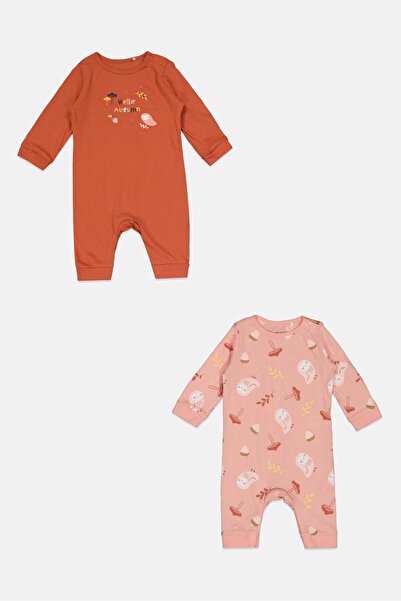 Sinsay Toddlers Boy 2 Pieces Graphic Print Sleepwear Rompers, Multicolor