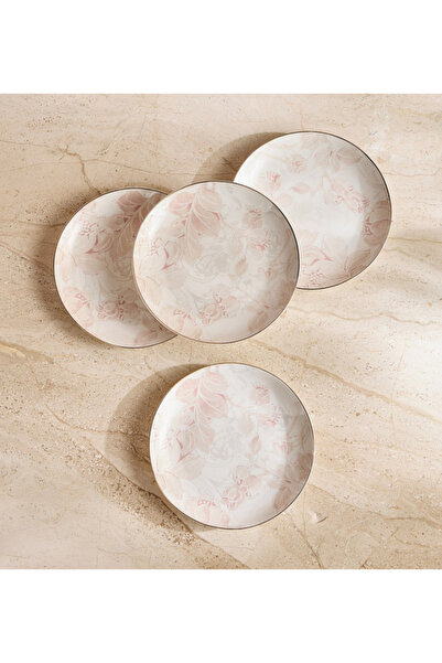 Generic Raqiya 4-Piece Porcelain Appetizer Plate Set - 19 cm