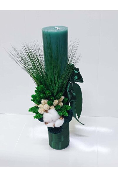 OBSIDION Lumanare botez COLORATA - verde inchis