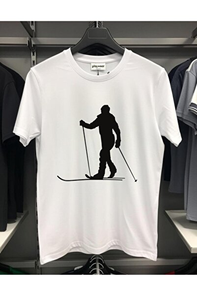 playwear PLAY WEAR Unisex Μπλουζάκι με στάμπα με λαιμόκοψη Crew Neck, μοντέρν...