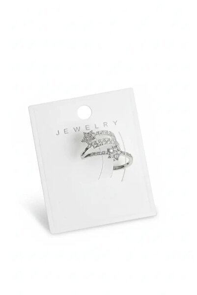 Clariss Gümüş Renk Zirkon Taşlı Yıldız Model Kıkırdak Earcuff Küpe