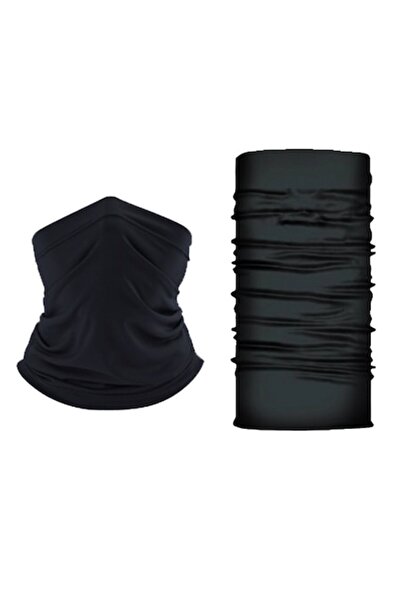 OEM Multifunctional bandana, black, 100% polyester, unisex, for winter sports...