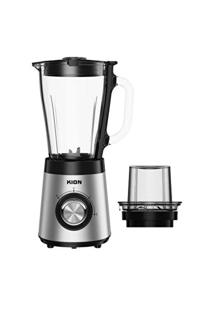 Generic Kion Stainless Steel Blender 500W, 1.5L Glass Jug, 2 Speeds + Grinder