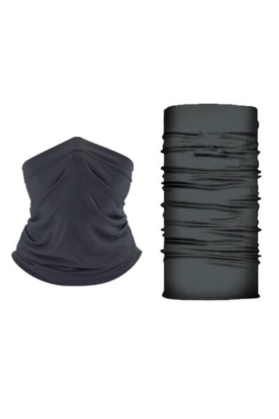 OEM Unisex multifunctional bandana, dark gray, elastic material, 100% polyest...