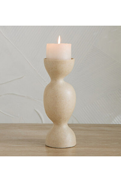 Generic حامل شموع فاخر من مادة البولي ريزين من وايتون - 12 × 25 سم