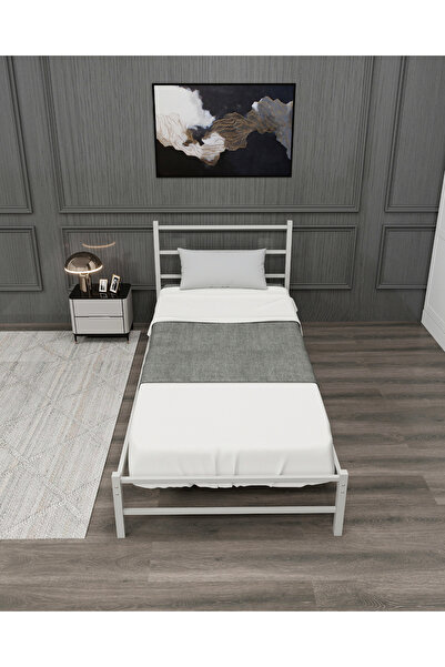 UmkaHome LUXORA 90x190 Metal Karyola – İş Gri | Modern & Dayanıklı Tasarım