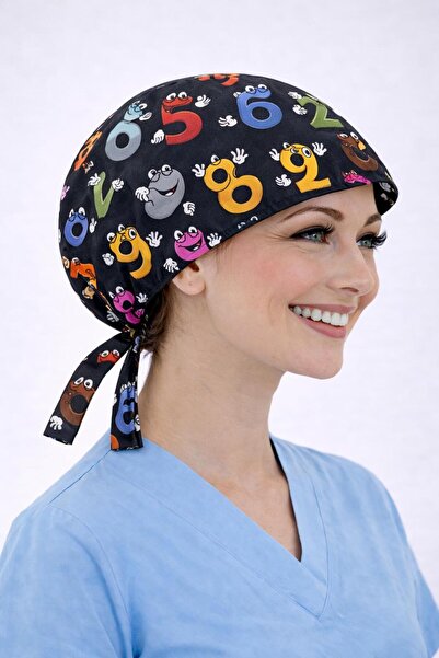 Dr. Mitra Cerrahi Bone Medikal Doktor Hemşire Hastane Bonesi Unisex -Sayı Desen