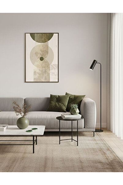 Linacci Single Black Metal Frame Green Bohemian Glass Table Set