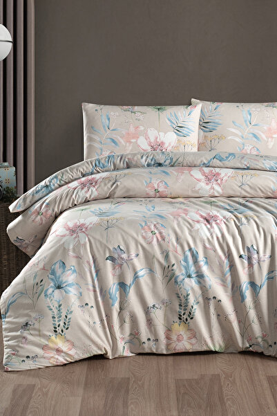 First Choice Amaris 100% Cotton Double Duvet Cover Set - Fitted Sheet