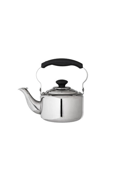 BASURRAH High-quality, shiny silver stainless steel teapot with a 1-liter cap...