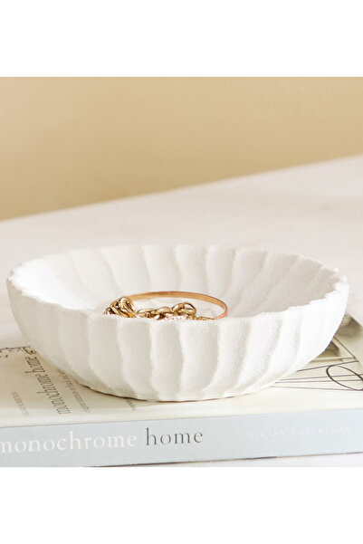 Generic Sansa Roma Ceramic Textured Bowl - 20 x 20 x 5.7 cm