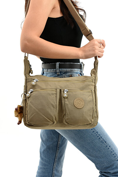 Sanmorris 3023 Women's Large Size Waterproof Crinkle Fabric Shoulder Bag with...