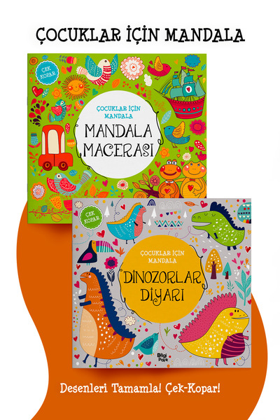 Parodi Yayınları Çocuklar için Mandala - Dinozorlar Diyarı & Mandala Macerası...