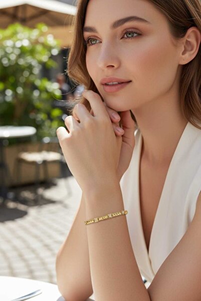 Aware Time Xupıng Kararmaz Çelik Zirkon Taşlı Bileklik