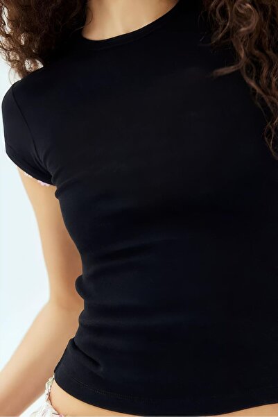 Hira Clothing Μπλουζάκι από χτενισμένο βαμβάκι με λύκρα, με εξαιρετική υφή κα...