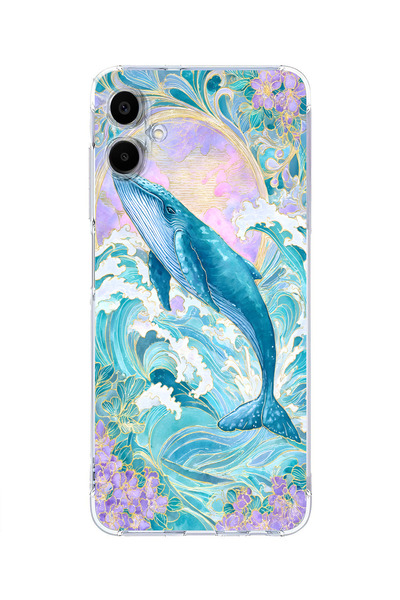 moonset Samsung Galaxy A07 Uyumlu Baskılı Yumuşak Silikon Şeffaf Telefon Kılıfı