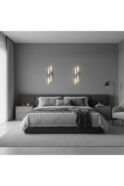 Elizim Home Lighting Damla 2 ledli pilli krom aplik