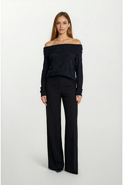 Spazio Oscardo Madanno Yaka Triko SİYAH