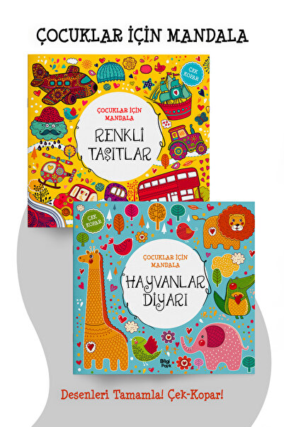 Parodi Yayınları Çocuklar İçin Mandala – Hayvanlar Diyarı ve Renkli Taşıtlar ...