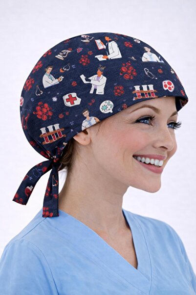 Dr. Mitra Cerrahi Bone Medikal Doktor Hemşire Hastane Bonesi Unisex -Lacivert...