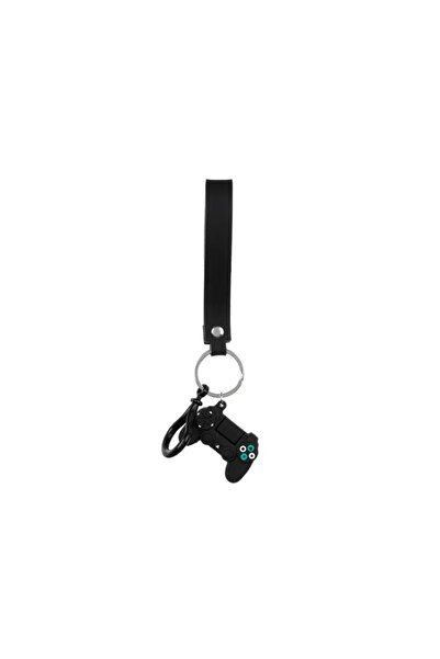 NO BRAND Gaming Keychain with Strap, Black, 4 cm